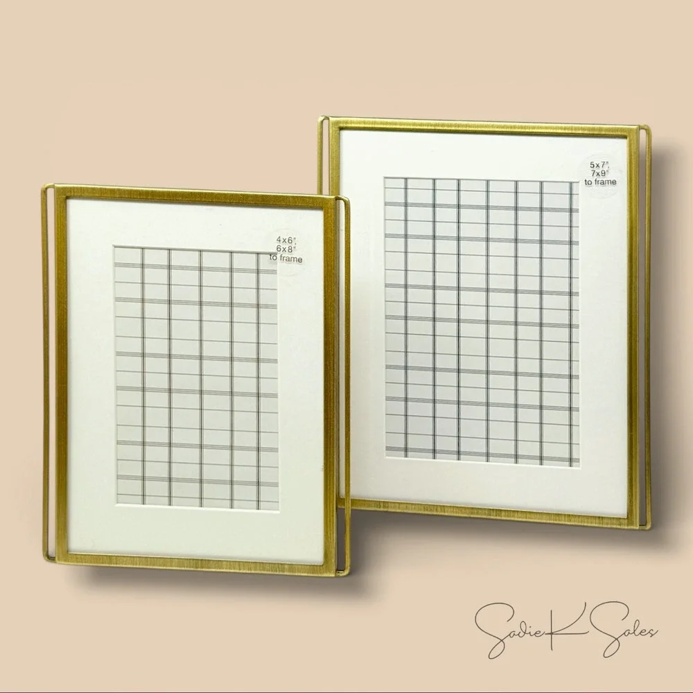 4x6 Wire-Edge Brass Picture Frame Antique Finish -‎ Hearth & Hand Magnolia
